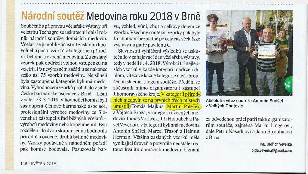 Martin Paleček — včelař a lektor